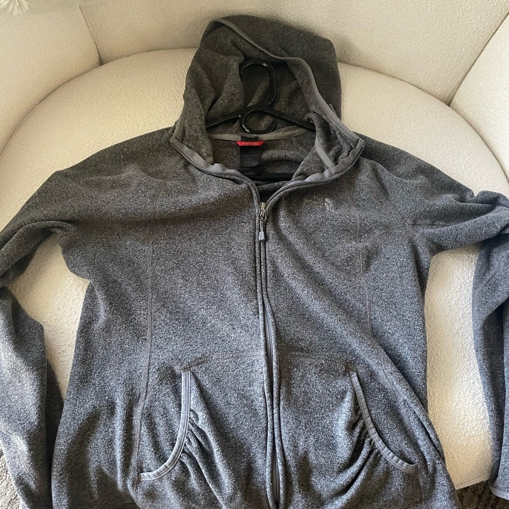 North face Gray Zip-Up Hoodie